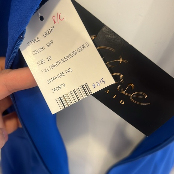 SAMPLE SALE NWT LELA ROSE SIZE 10 Sapphire blue crepe. Pristine condition. - Picture 9 of 9